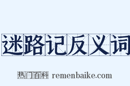 迷路记反义词是什么意思的图片